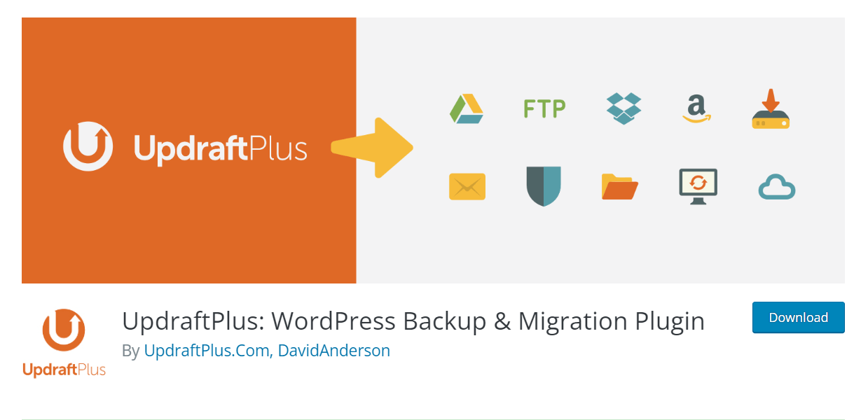 UpdraftPlus: WordPress Backup & Migration Plugin By UpdraftPlus.Com, David Anderson