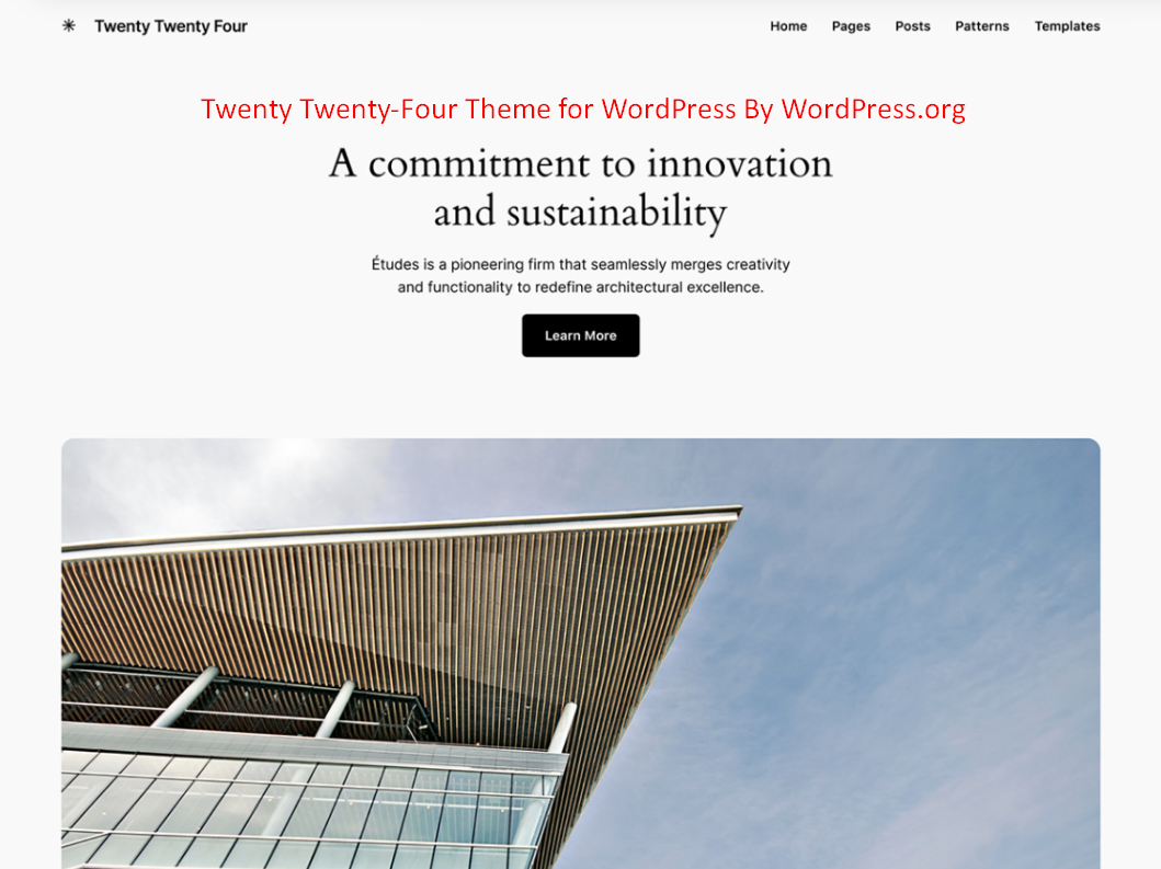 Twenty Twenty-Four Theme for WordPress By WordPress.org