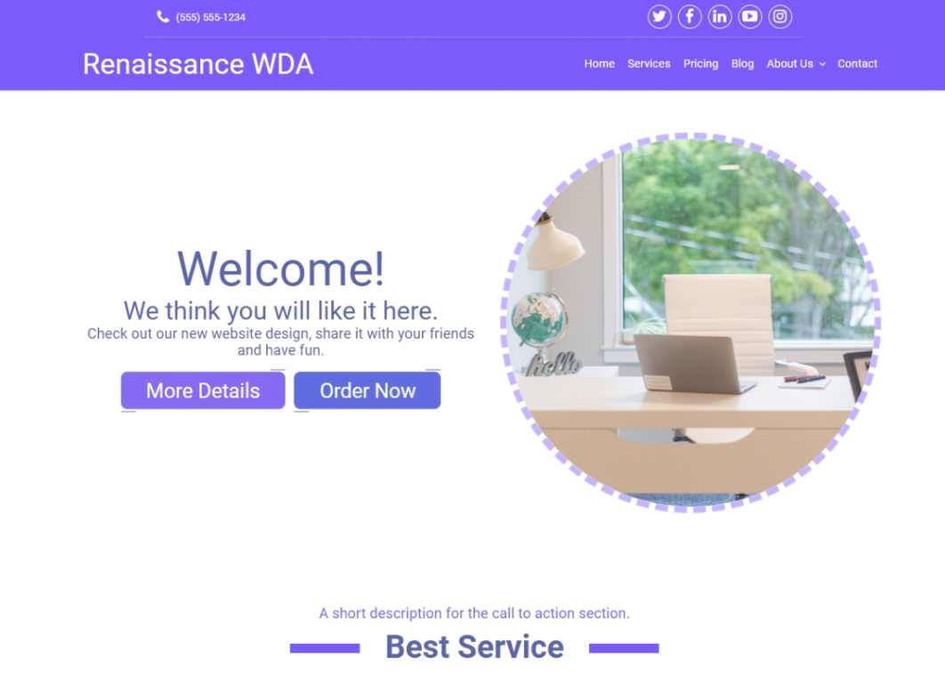 Renaissance WDA WordPress theme By Wpdevart